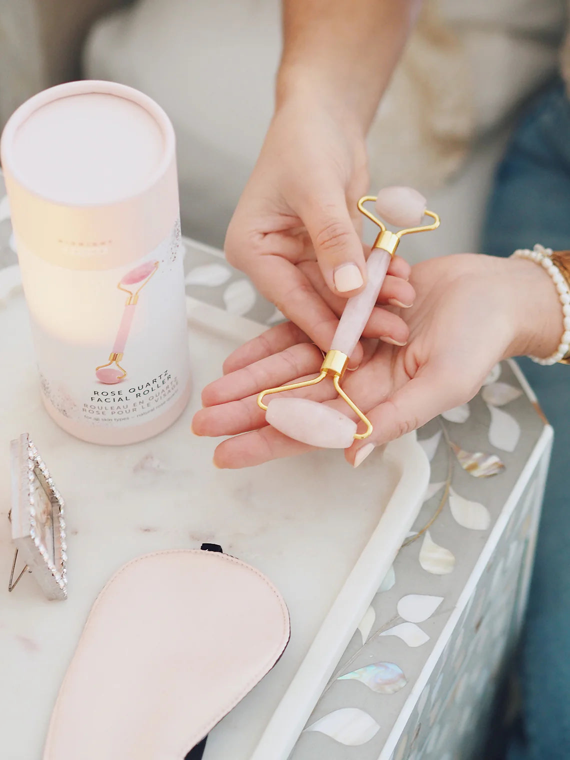 Rose Quartz Facial Roller