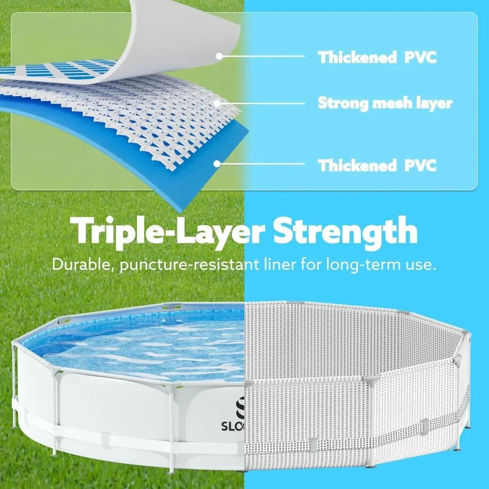 Round Above Ground Pool Set