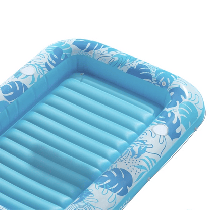 SLOOSH Inflatable Tanning Pool Lounger Float, Cyan Pink L, 70" x 46"