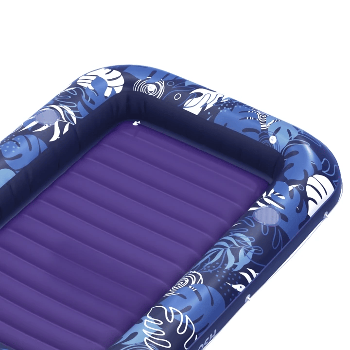 SLOOSH Inflatable Tanning Pool Lounger Float, Blue-XL, 85" x 57"