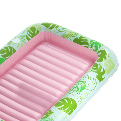 SLOOSH Inflatable Tanning Pool Lounger Float, Blue-XL, 85" x 57"