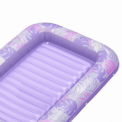 SLOOSH Inflatable Tanning Pool Lounger Float,  Purple-L, 70" × 46"