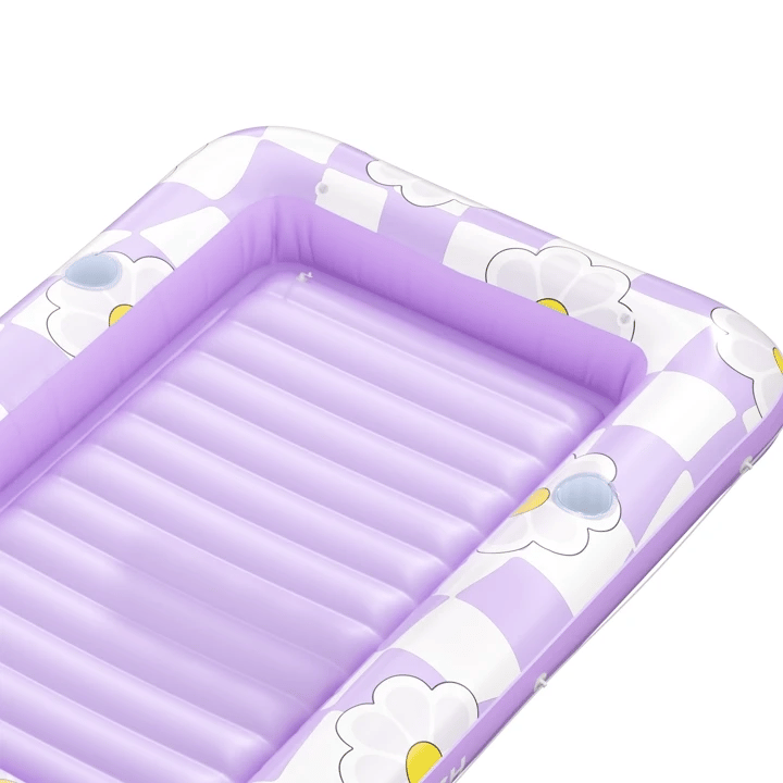SLOOSH Inflatable Tanning Pool Lounger Float, Pink Tie-dye-Bliss State, 70" x 46"