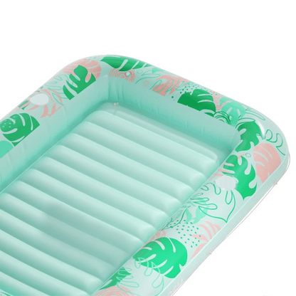 SLOOSH Inflatable Tanning Pool Lounger Float, Cyan Pink L, 70" x 46"