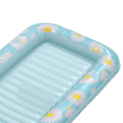 SLOOSH Inflatable Tanning Pool Lounger Float, Pink Tie-dye-Bliss State, 70" x 46"