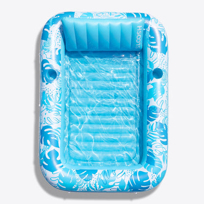 SLOOSH Inflatable Tanning Pool Lounger Float, Blue-XL, 85" x 57"