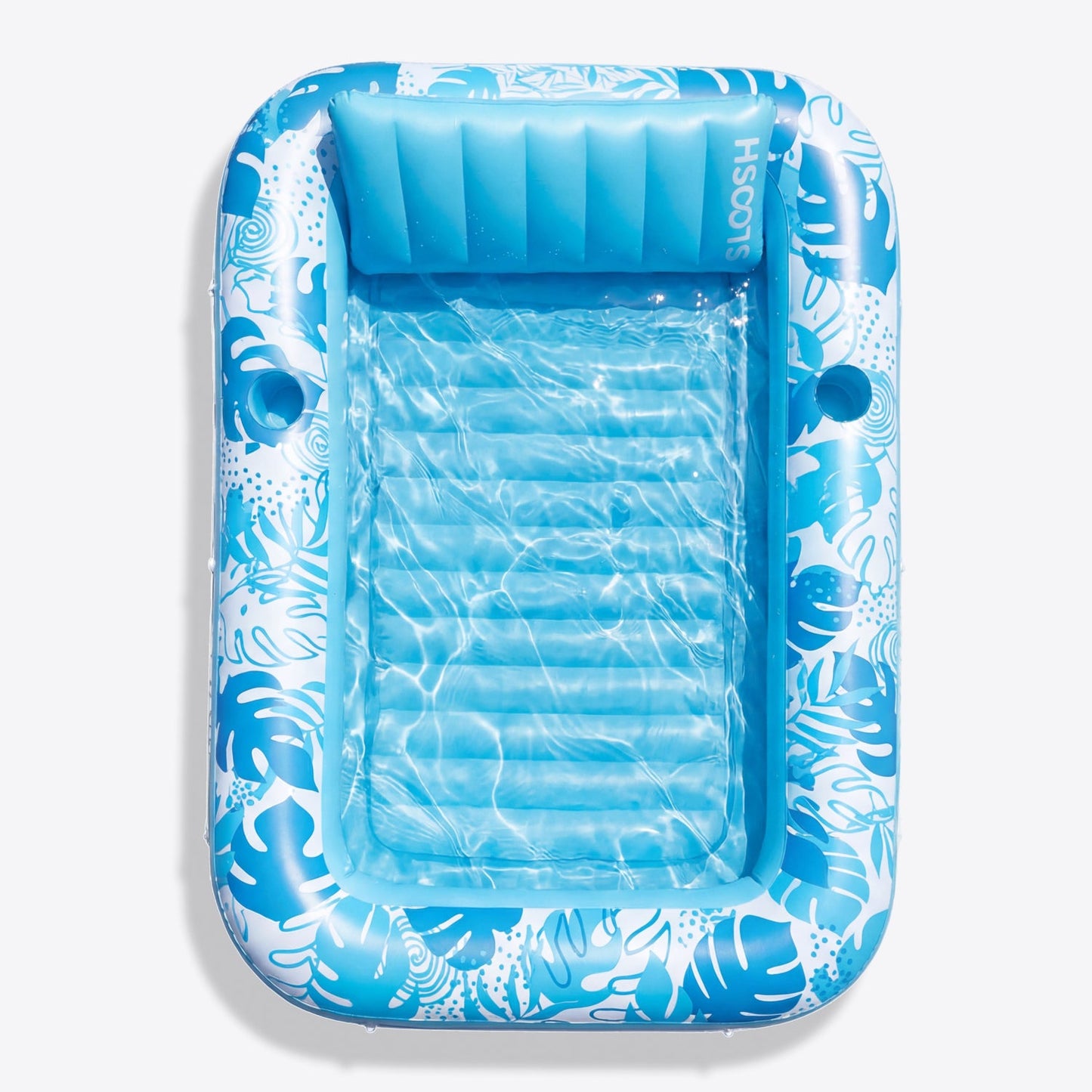 SLOOSH Inflatable Tanning Pool Lounger Float, Pink Tie-dye-Bliss State, 70" x 46"