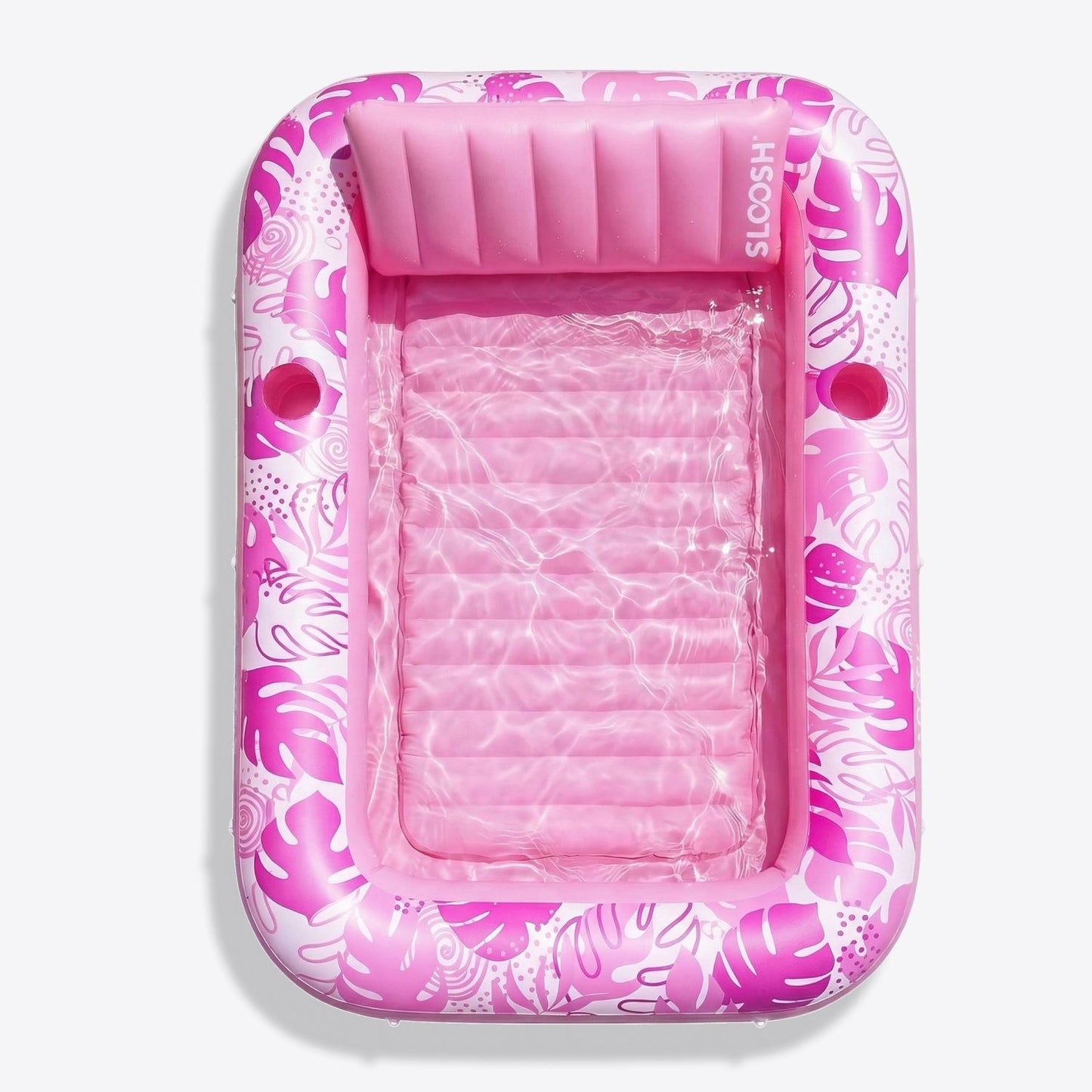 SLOOSH Inflatable Tanning Pool Lounger Float, Blue-L, 70" x 46"