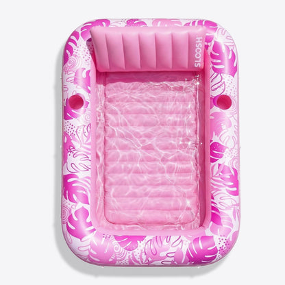 SLOOSH Inflatable Tanning Pool Lounger Float, Blue-L, 70" x 46"
