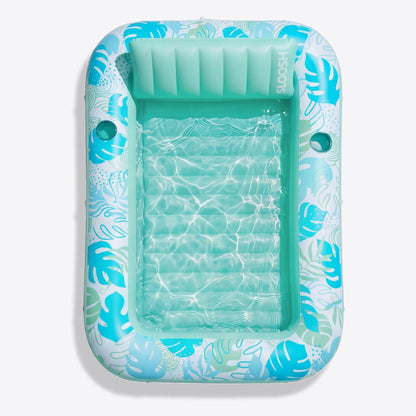 SLOOSH Inflatable Tanning Pool Lounger Float, Pink Tie-dye-Bliss State, 70" x 46"