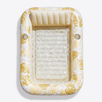 SLOOSH Inflatable Tanning Pool Lounger Float, Blue-XL, 85" x 57"