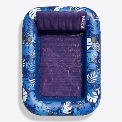 SLOOSH Inflatable Tanning Pool Lounger Float, Blue-XL, 85" x 57"