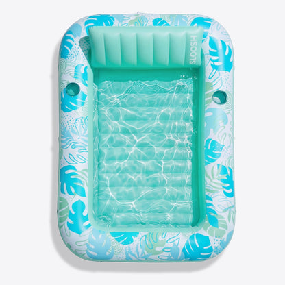 SLOOSH Inflatable Tanning Pool Lounger Float, Oatmeal White XL, 85" x 57"