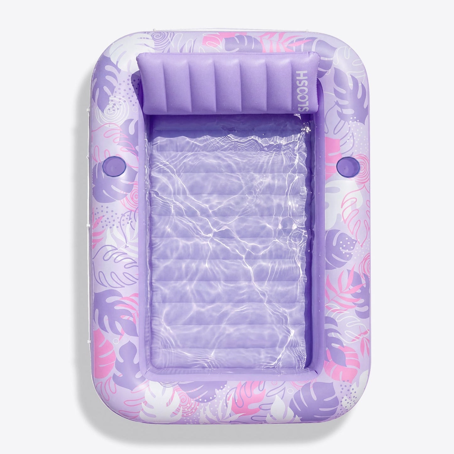 SLOOSH Inflatable Tanning Pool Lounger Float,  Purple-L, 70" × 46"