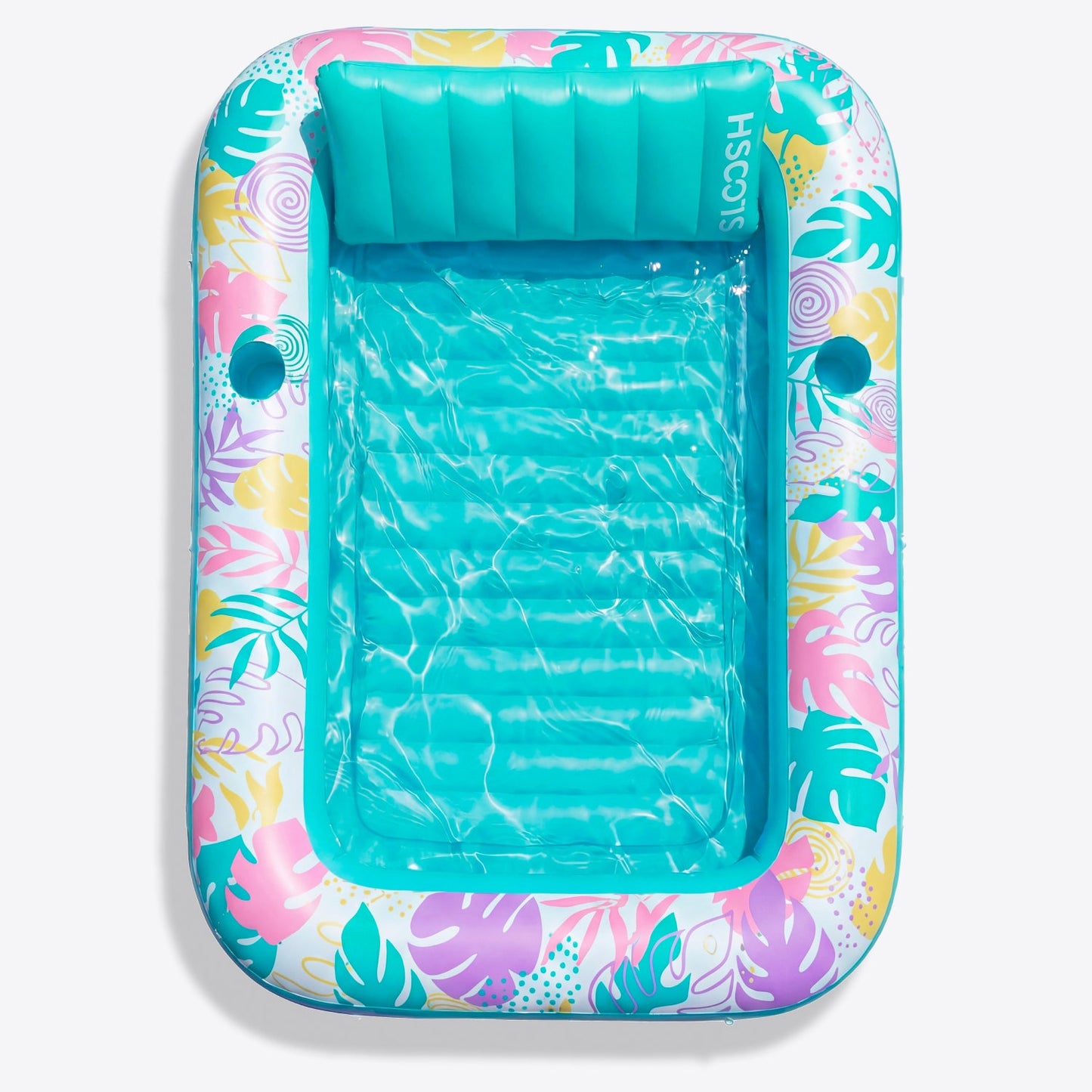 SLOOSH Inflatable Tanning Pool Lounger Float,  Purple-L, 70" × 46"